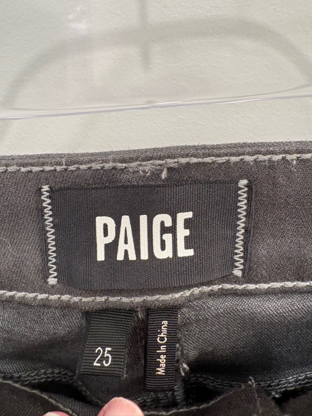 PAIGE Claudine High Waist Bootcut Jeans in Silver Shimmer Luxe Coating Size 25 - Picture 3 of 12